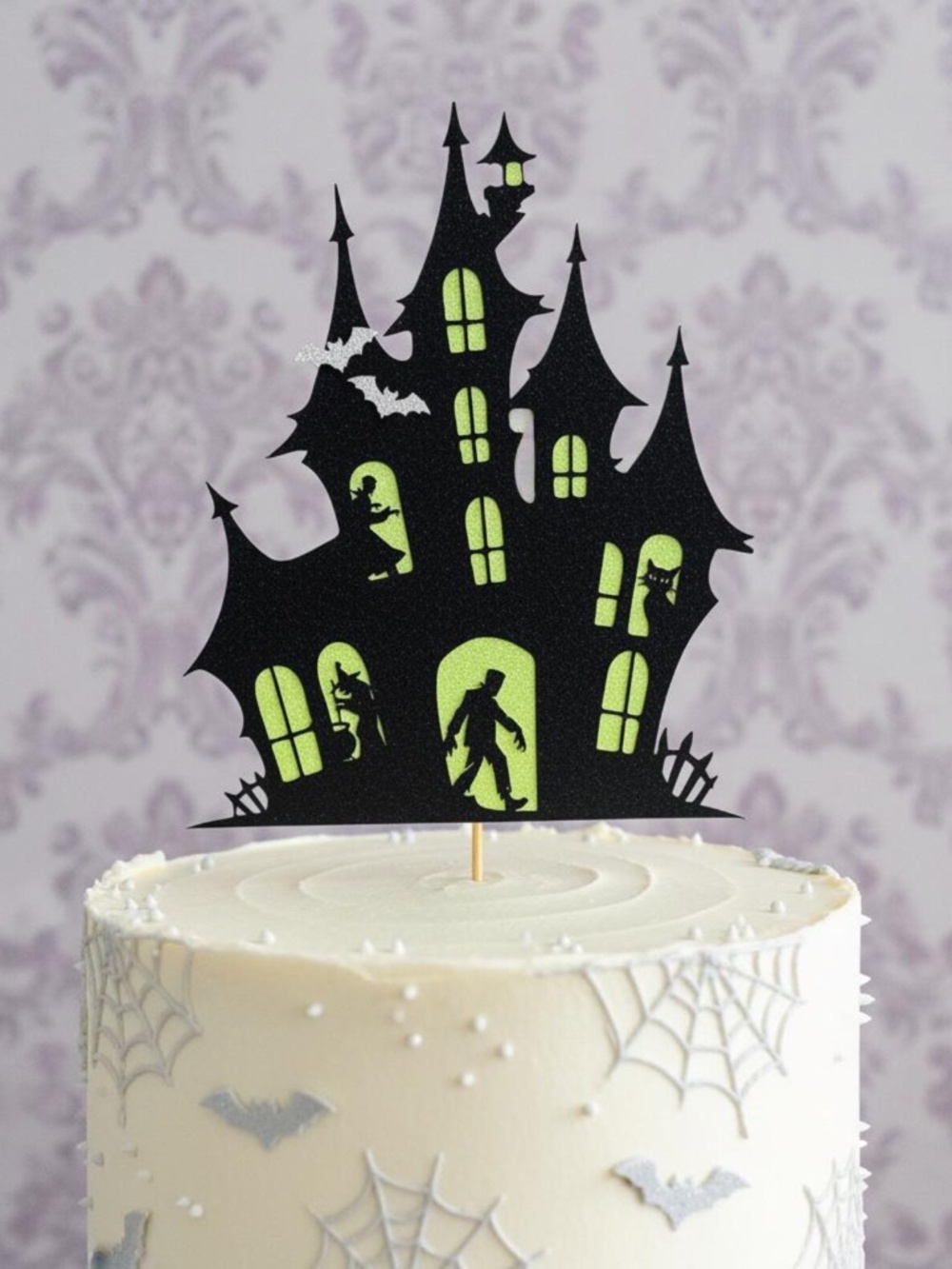 HAUNTED Monster HOUSE Halloween Cake Topper 7" Tall